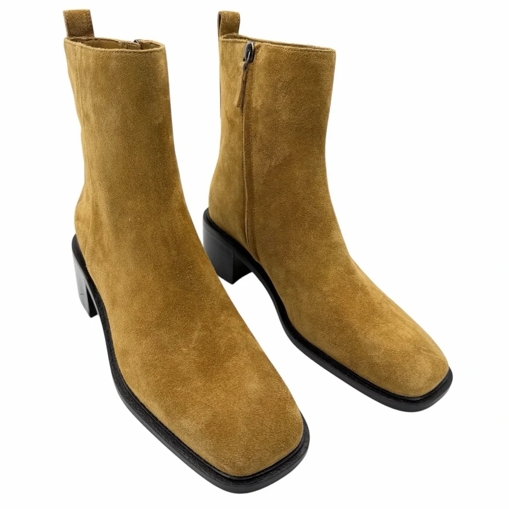 NEW Everlane Toasted Almond Suede Tan Leather The City Boot‎ in Size 9